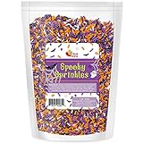 Halloween Sprinkles - Bulk Sprinkles -16 Oz - Orange, Black, Purple and White Jimmies