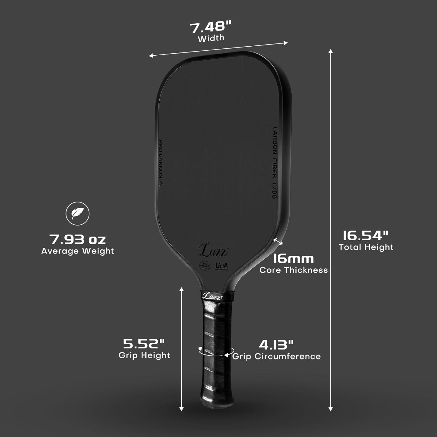 Luzz Pickleball Paddle, Thermoformed Candy T700 Carbon Fiber Pickleball Paddles Friction Surface Exceptional Spin and Power 16mm Composite Pickle Ball Rackets for Players - Image 6