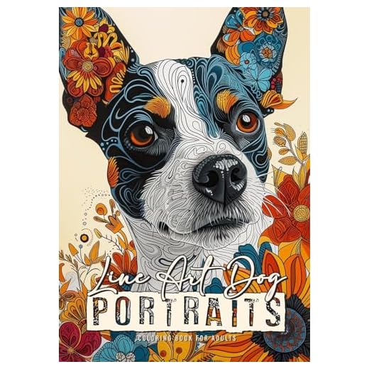 Strichzeichnungen Hunde Portraits Malbuch