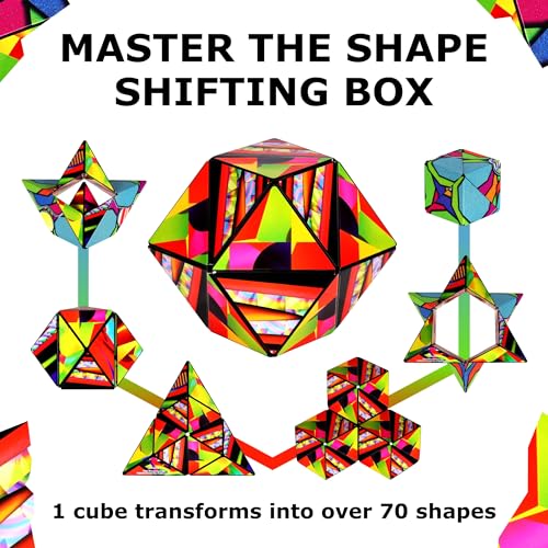 Image of Shashibo DODECA Magnetic Puzzle Cube, Sensory Fidget Toy for Adults & Kids, Stress Relief Fidget Toy for All Ages, Cool Fidget Toys for Desk, Shape Shifting Box, 100+ Possible Shapes