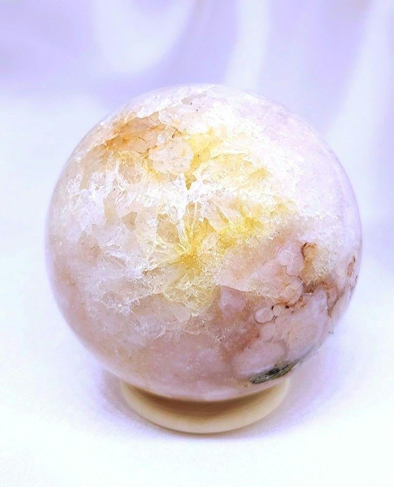 ピンクアメジスト　桜めのう　共生　スフィア　丸玉　台座付き　合言葉割引 Amazon.co.jp: ピンクアメジスト 桜めのう 共生 スフィア 丸玉