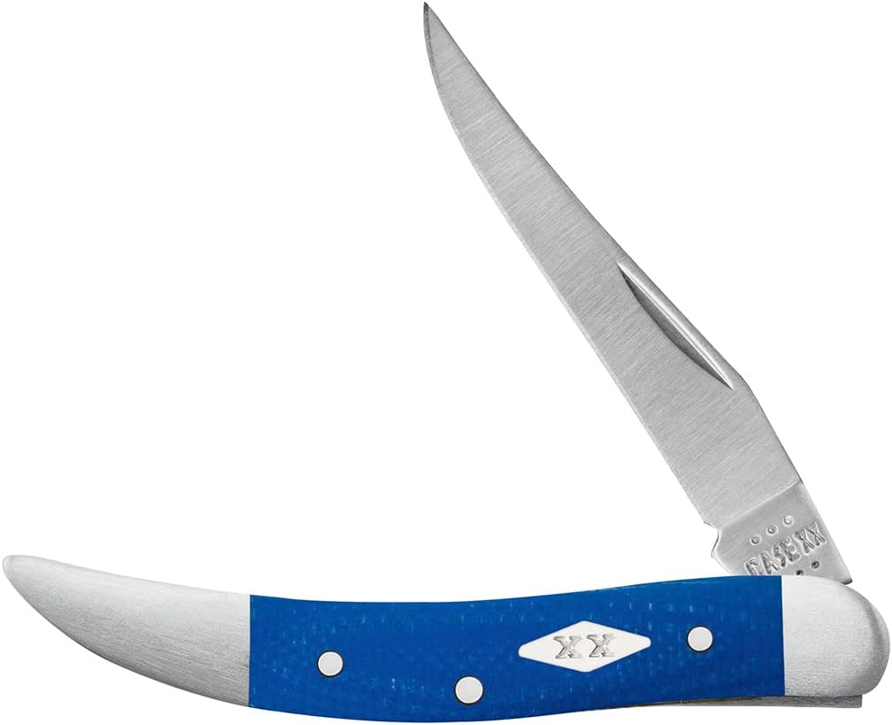 Case XX WR POCKET KNIFE SMALL TEXAS TOOTHPICK - BLUE G-10, ITEM 16755, LENGTH CLOSED 3 INCH (1010096 SS)