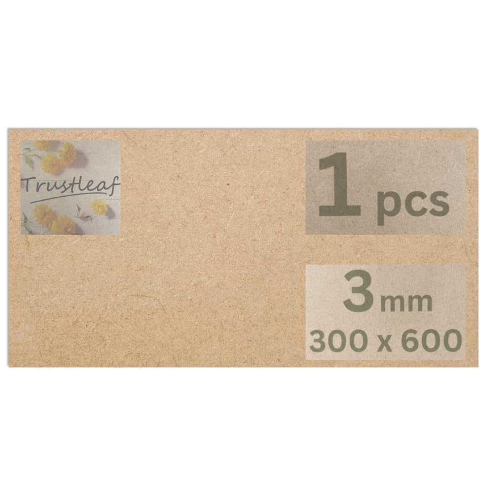 Trustleaf 3mm Sheets of MEDITE Premier MDF 300mm x 600mm approx 1ft x 2ft. Pack of 1
