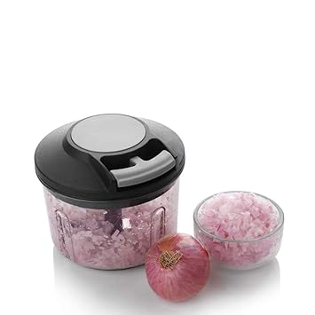 SHOPECOM Manual Hand Pull Food Chopper Large Capacity Kitchen Onion Garlic Vegetable Blender