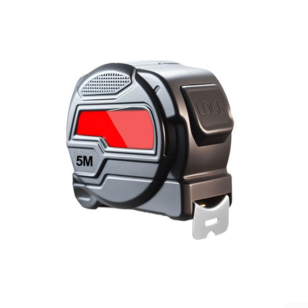 Steel Metric Tape Measure, 5/7.5/10 m Retractable Measuring Tape with Self-Locking Mechanism, Rustproof & Wear-Resistant, Hollow Cleaning – Home & Workshop Use(5M)