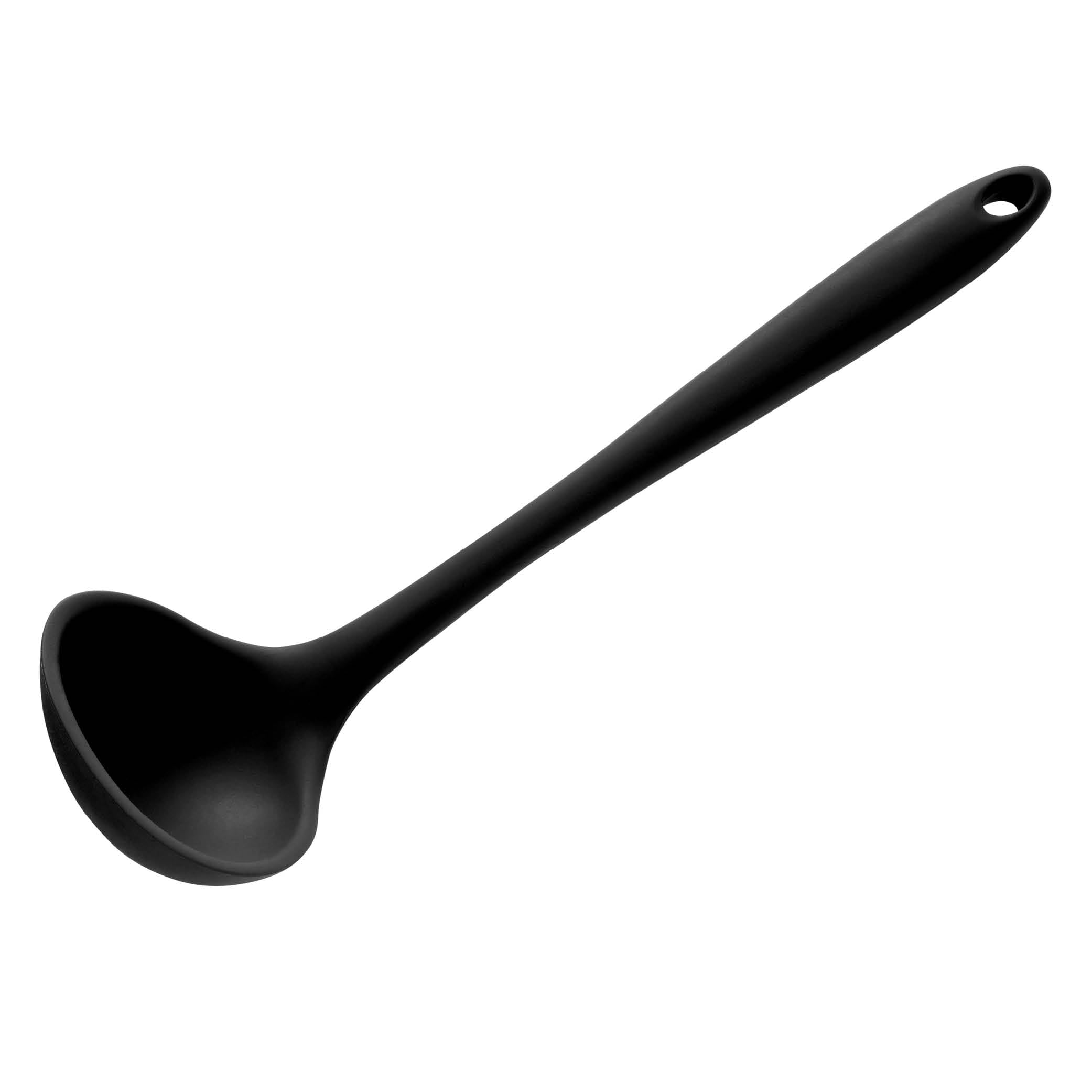 Wiltshire Silicone Ladle, Soup Serving Spoon, Heat-Resistant Utensil, Non-Stick Non-Scratch, Black, 28x8.3x7cm