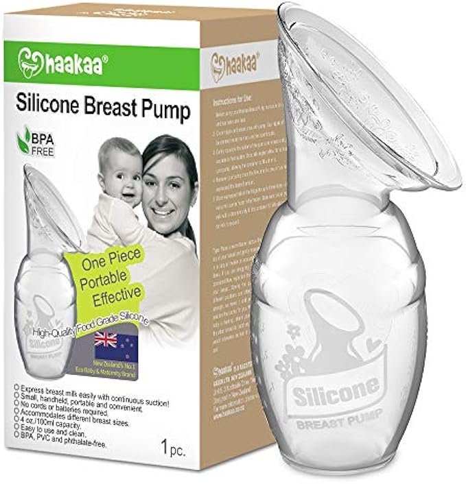 haakaa Manual Breast Pump for Breastfeeding 4oz/100ml