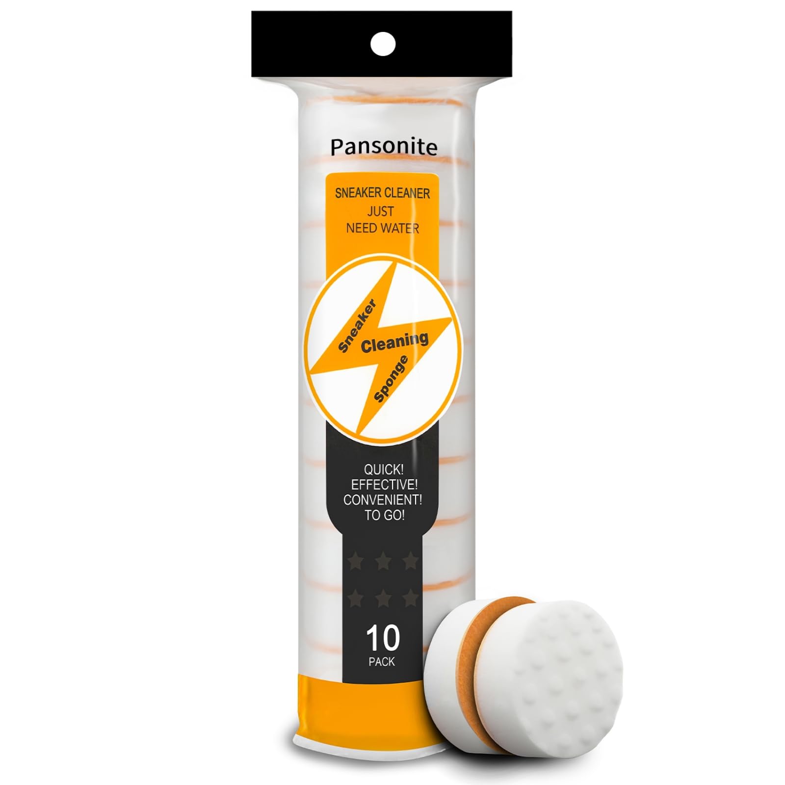 PansoniteInstant Sole and Sneaker Cleaner, Premium Dual-Sided Sponge Shoe Cleaner Perfect for Shoe Soles Cleaning (10 Pack)