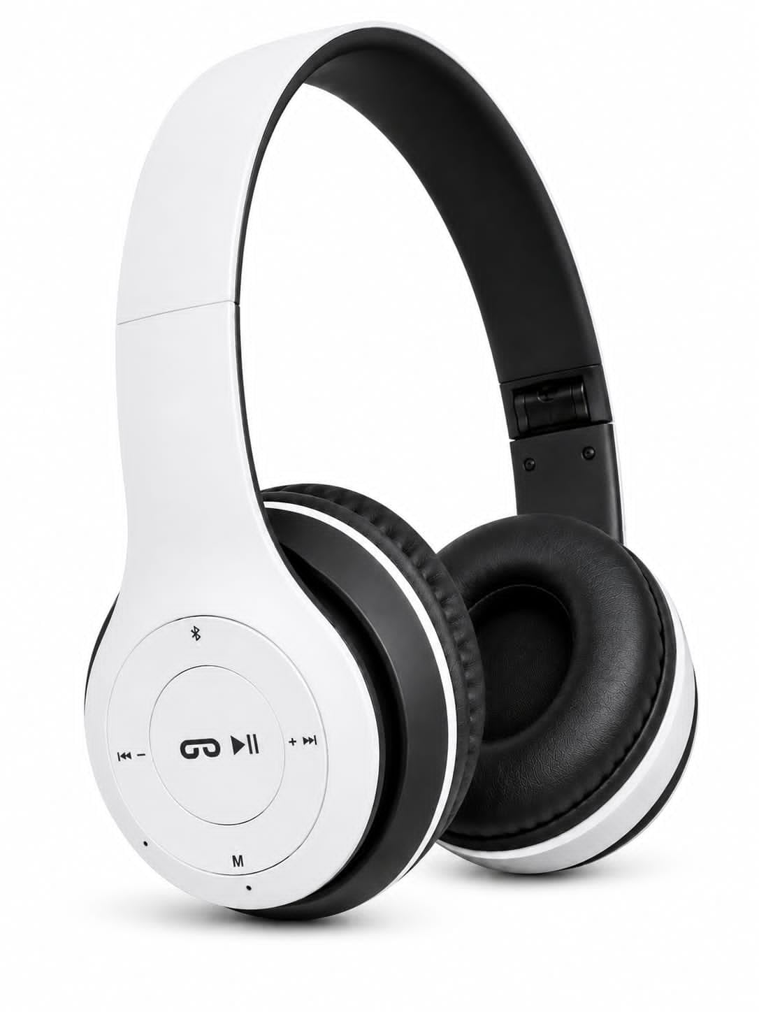 P0047 Wireless Bluetooth Headphones with Deep Bass, Foldable Design, Built-in Microphone, Adjustable Headband, Noise Isolation, Stereo Sound for Mobile, Laptop & Tablet (Multicolour). (White)-picture-14