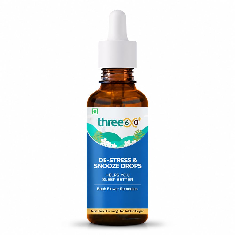 three60 DE-STRESS & SNOOZE Drops | 10ml Drops | Upto 60 Days Helps You Sleep Better | Helps Reduce Anxiety | Bach Flower Remedies | Non-Habit Forming-image-6