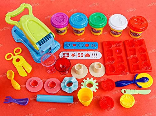 Image of Zest 4 Toyz Clay Dough for Kids Clay for Art and Craft for Kids Pretend Play Activity Clay Toys Play Dough Clay for Kids 3 to 10 Years (28 Pieces) - Multicolor