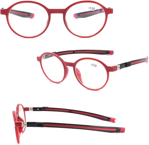 Miniatura 2 de G&Y-1 Gafas de lectura magnéticas ajustables para colgar en el cuello, para mujeres y hombres, 100% protección UV, marco completo
