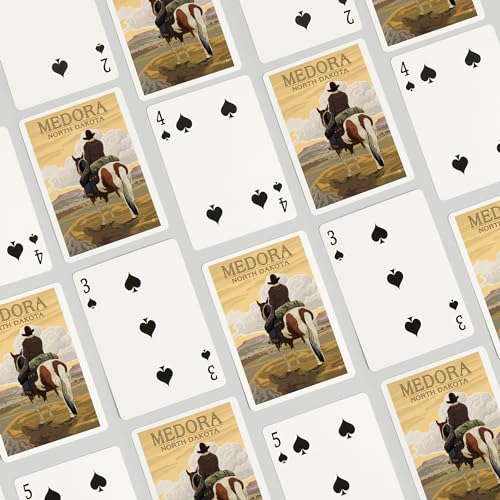 Medora North Dakota Cowboy Baraja Poker 52 Cartas miniatura 4