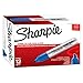 SHARPIE 15003 King Size Permanent Marker, Blue, 12-Pack