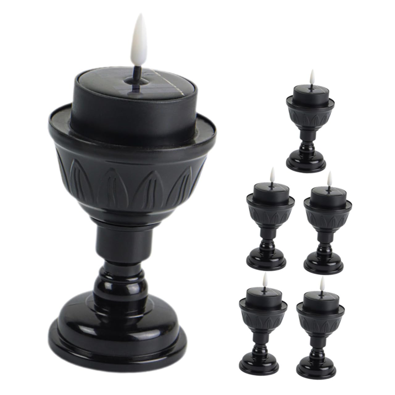 SUPVOX 6 Pezzi Tealight LED Ricaricabili Fiamma Lampade da Impermeabili per Esterni Candele Sicure e Resistenti per Decorazioni e Atmosfera Accogliente
