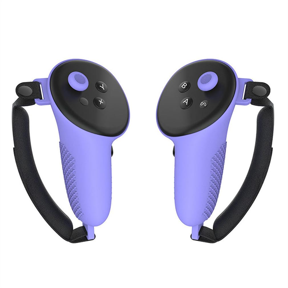 Set di cover in silicone compatibile con Oculus/Meta Quest 3, accessori VR cover protettiva include impugnature per controller, copertura anteriore per cuffie e copertura per il viso, protezione per