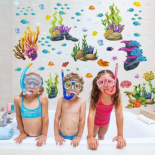 Calcomanías luminosas bajo el mar para pared de dormitorio infantil 5