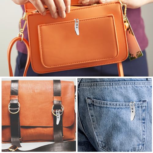 2 Stück Schlüsselhalter mit Schlüsselanhänger Edelstahl Taschenclip Outdoor Gürtelclip Mehrzwecker Taktische Clip Keyring Aufhängetaschenclip für Schlüsseln Taschenlampen Täglichen Gebrauch
