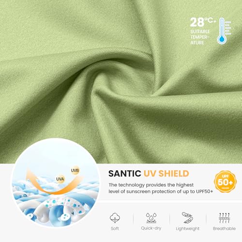 Santic Camisa feminina de ciclismo de manga comprida Pro Bike com zíper completo FPS 50+ MTB Jersey