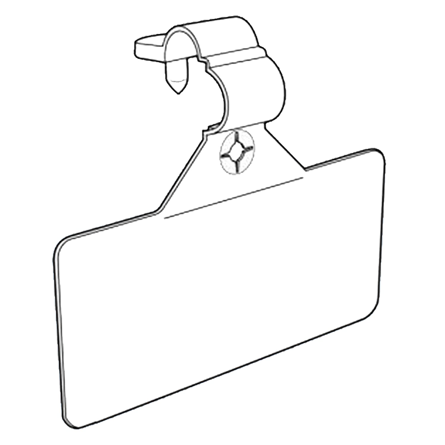 50 Pack Label Holders, Wire Shelf Label Holders, Clear Plastic Snap-On Label Holder for Wire Shelving, Adhesive Label Holder, Reusable Shelf Tags for Pantry Retail Store, Supermarket, 3" W x 1.25" H