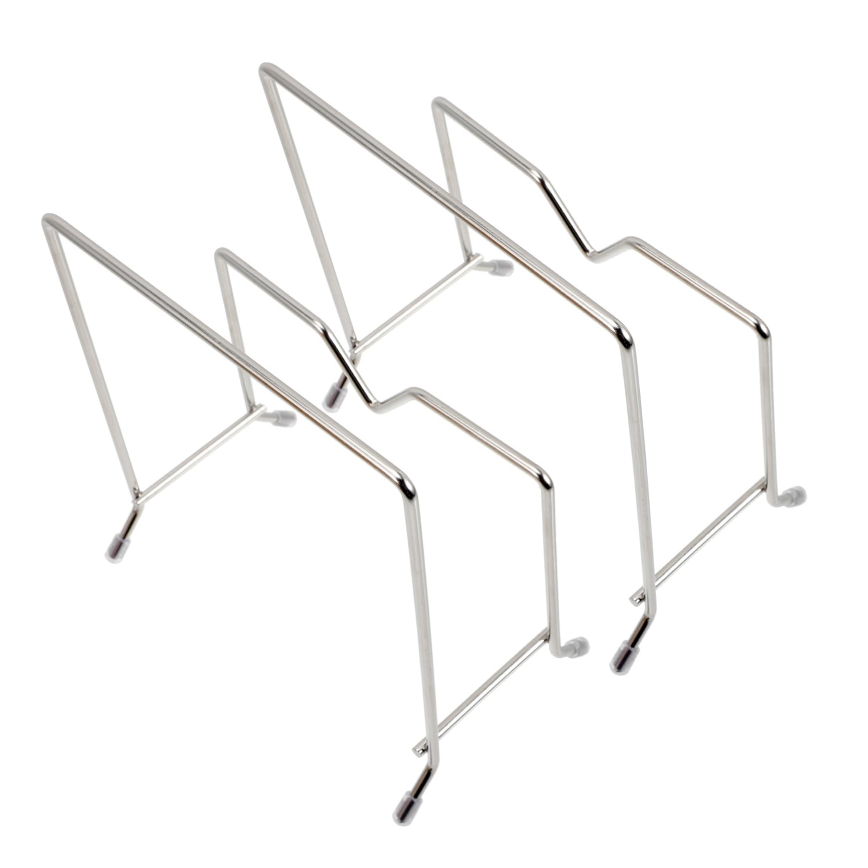 BRIGHTFUFU 2Pcs Skid Cutting Board Stand Pot Lid Shelf Stainless Steel Kitchen Board Holder Multi Purpose Desktop Organizer Pot Lids Space Saving Design