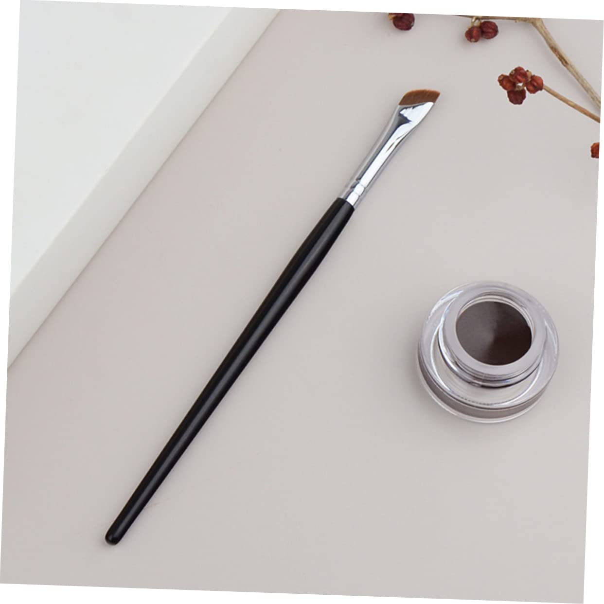 Beavorty Set Di 5 Pennelli Per Il Trucco Ergonomici Pennello Per Eyeliner Angolato Per Principianti 2 Pezzi * 5