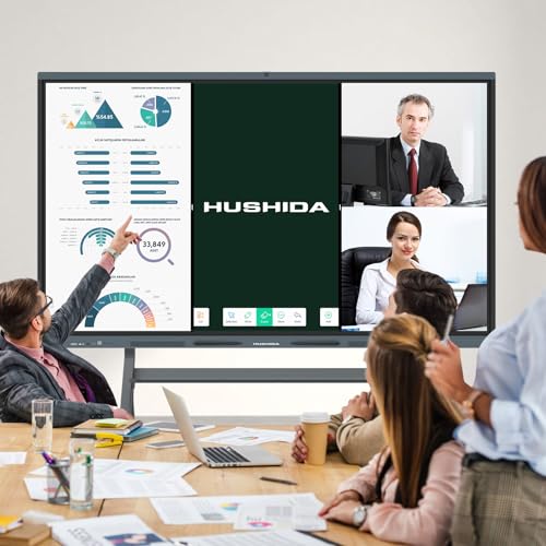 Image of 65 Smart Board, 4K UHD Interactive Whiteboard Built in Dual System and 48MP Camera, All in One Digital Whiteboard for Home, Classroom and Business (Wall Mount Included)