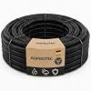 AUPROTEC Tubo Corrugado sin Ranura 2 a 50 m/Conducto para Cables subterráneos/Resistente a los Rayos UV/Manguera Protectora de Cables Negro - Diámetro Interior 6.5 mm, Longitud 10 m