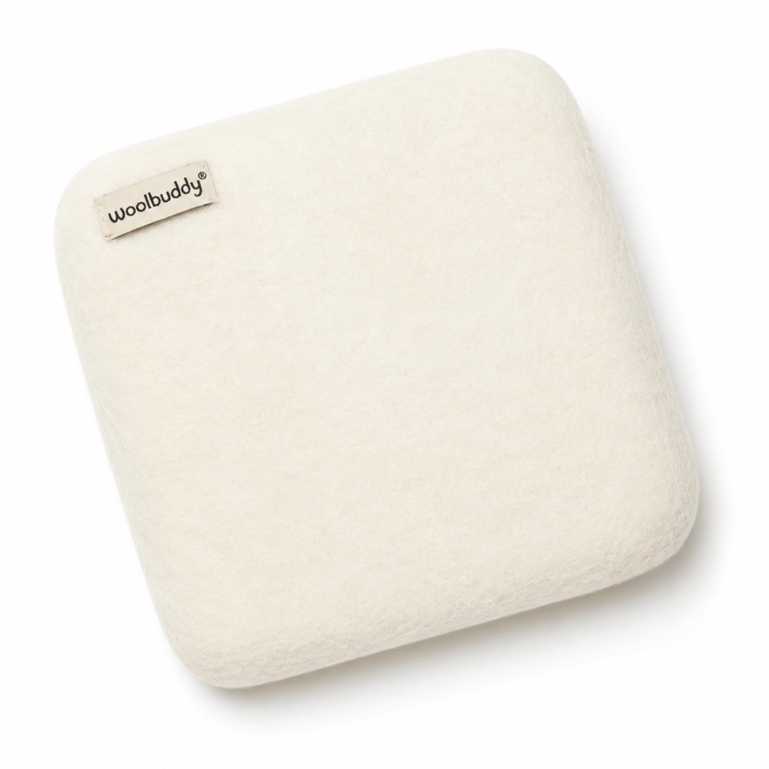 Woolbuddy Almohadilla de fieltro de aguja, alfombrilla de lana duradera para proyectos de manualidades, alternativa de espuma, 6 x 6 x 1.5 pulgadas (blanco)