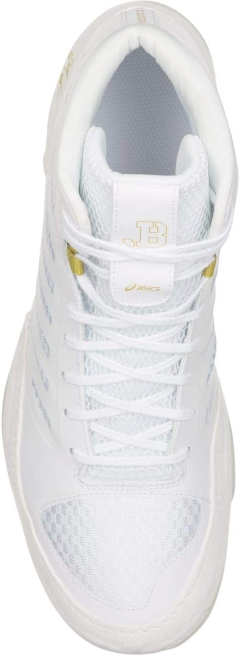 ASICS Mens JB Elite III Athletic Shoe 8.5 White/Rich Gold