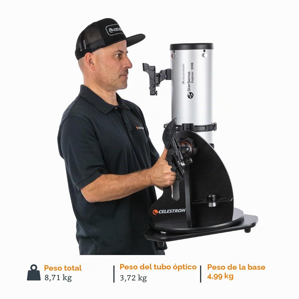 Celestron 22481 StarSense Explorer 130 mm Telescopio Dobsoniano de Mesa Compatible con Aplicaciones para teléfonos Inteligentes Funciona con la aplicación StarSense – Compatible con iOS/Android