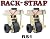 Rack-Strap RS1 Yellow Zinc Plated Steel Frame Right Angle Mounting Bracket with 8' Black Polyester Strap, 500 lbs Load Capacity, For Square Tubing and Angle Iron (Pack of 2 straps)