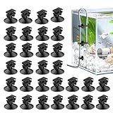 Ventosas para acuario, almohadilla de silicona suave, contacto firme, soporte para múltiples tubos, pieza de cierre de hábitat marino con fijación segura a la pared, perfecto para planificar equipos