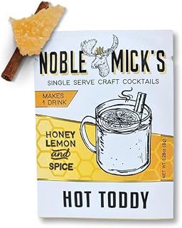 Noble Mick's Drink Mix, Bundle of 6 Packets, Low Calorie, Made in USA, Single Serve Craft Cocktails (Hot Toddy)