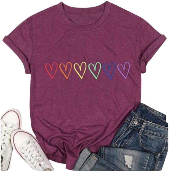 COLORFUL BLINGPride Shirt Women Rainbow Love Short Sleeve Graphic Be You Letter Print Sleeveless Tank Tops LGBT Equality Tee Shirts
