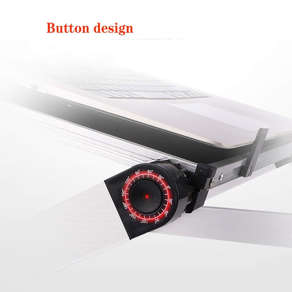 Escritorio de Portátil, Ergonómico Soporte de Portátil Mesa Bandeja Soporte de Regazo para Laptop Tablet Plegable para Cama Sofá, Negro