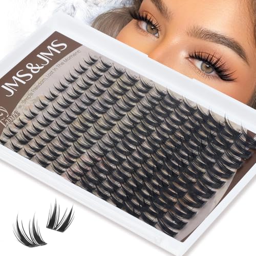 JMS&JMS Bunny Lash Clusters Manga Eyelash Clusters C Curl Anime Lashes Wispy Natural Invisible Band Bunny lashes with Waterproof (Bunny-8-18MIX)