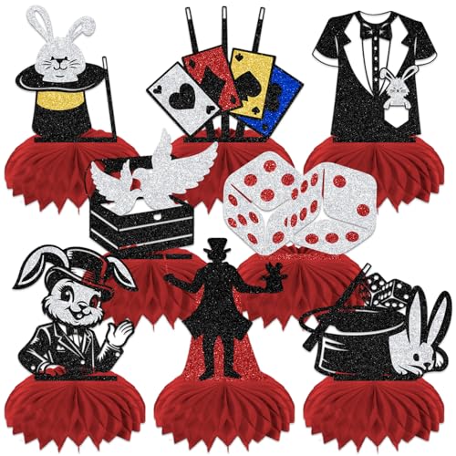 Adornos de mesa de panal de abeja para noches de casino y fiestas de cumpleaños mágicas