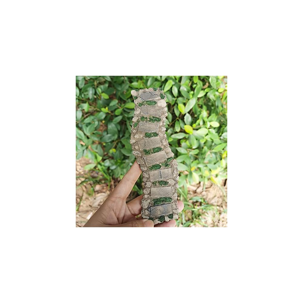 jiumo fairy garden walkway, miniature pathway,enchanted garden path, stone path, micro garden path road for fairy garden, miniature fairy garden accessories