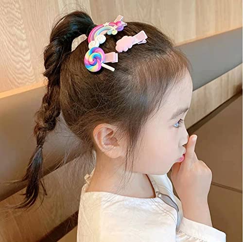 Image of 28pcs Girls Hair Pins with Clear Bag, Baby Clips Cute Cute Fruit Cartoon Animal Pin for Kids, Women, Girls Hair Accessories (2 cards)