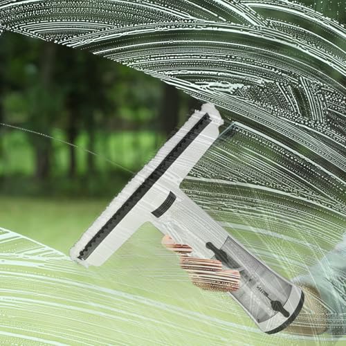 Image of Electric Window Squeegee Glass Cleaner Tool, 3 in 1 Mirror Window Cleaner Squeegee Kit with Spray Cordless Electric Window Vacuum for Windows, Tiles, Glass, Mirror