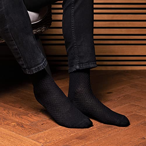 Nudus Men’s Bamboo Dress Socks, 5-Pair Gift Box, Super Breathable, Soft, Thin And Non Slip #TOP4