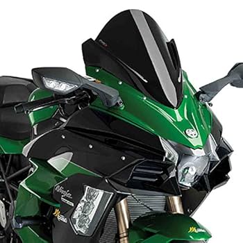 puig プーチ FJR1300用 ワイドスクリーン 2014y～ Amazon | Puig 9704N RACING-SCREEN [BLACK] Ninja H2 SX (18-20