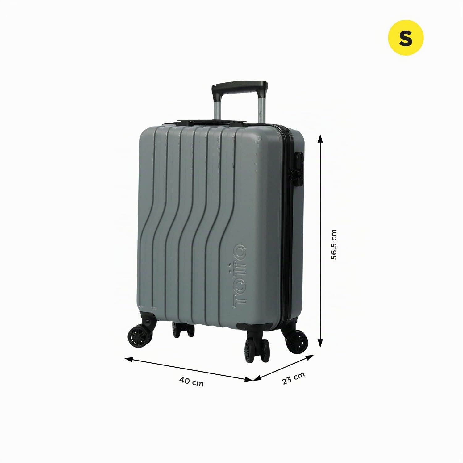 TOTTO - Maleta Trolley Cabina, Modelo Nomad, 39 x 56 x 21 cm, Capacidad 31 L, Resistencia a Impactos, Ruedas 360º Extraíbles, Manija Telescópica, Correas Internas, Candado TSA, Estampado Monument