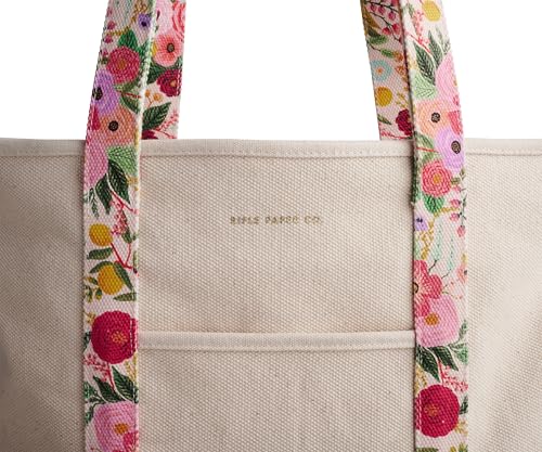 RIFLE PAPER CO. Canvas Carry All for Beach, Gym, Travel and More, Shoulder Bag for Women, 10" Handle Drop Length4