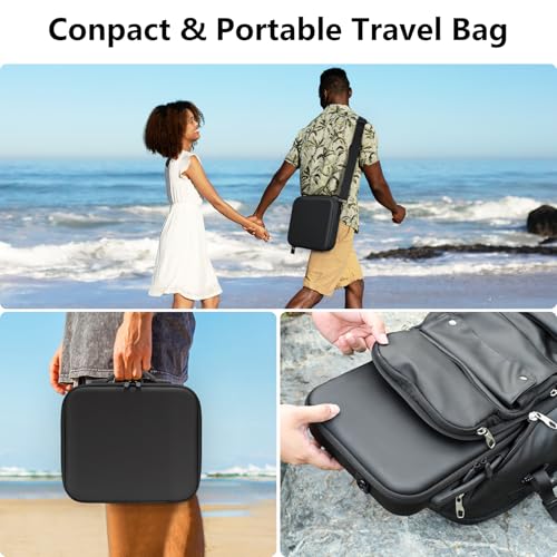FPVtosky Neo Drone Case with Shoulder Strap, PU Leather Neo Travel Carrying Bag Storage Box for DJI Neo Fly More Combo and RC-N3 Controller, Battery Charging Hub Accesstories, Black by FPVtosky - Image 4