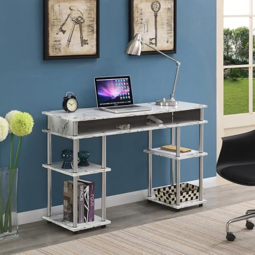 Maykoosh Medieval Majesty No Tools Student Desk, White Marble