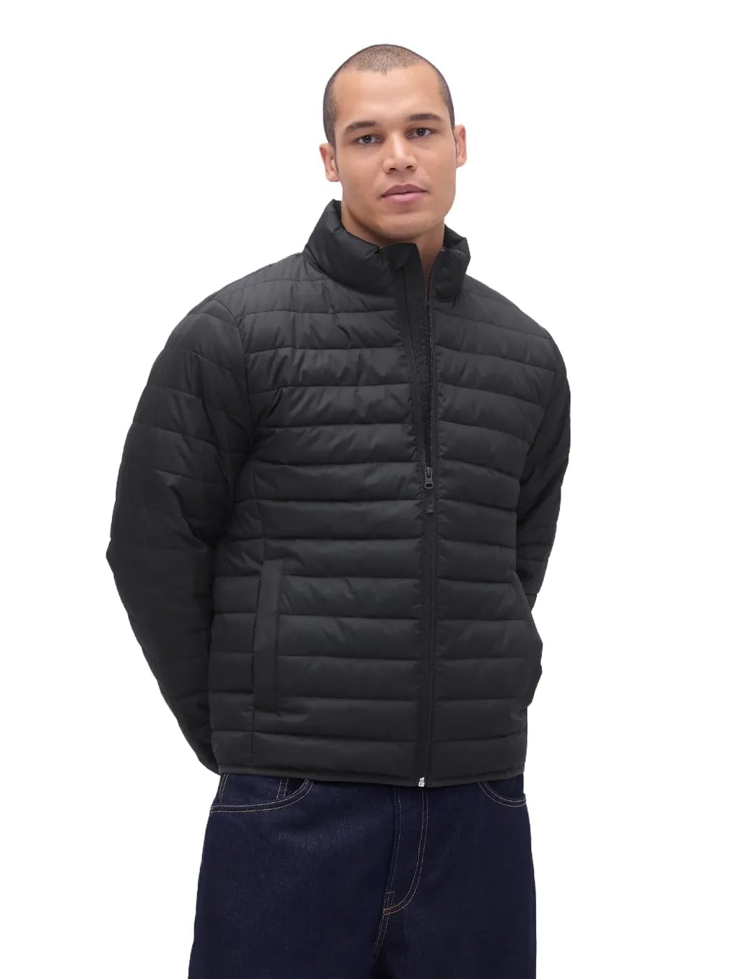 

                                                    GAP Mens Logo Lightweight Puffer Jacket Black 1 L