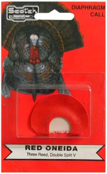 Pete Rickard's Scotch The Oneida Red Triple Reed Double Split-V Turkey Diaphragm Mouth Call