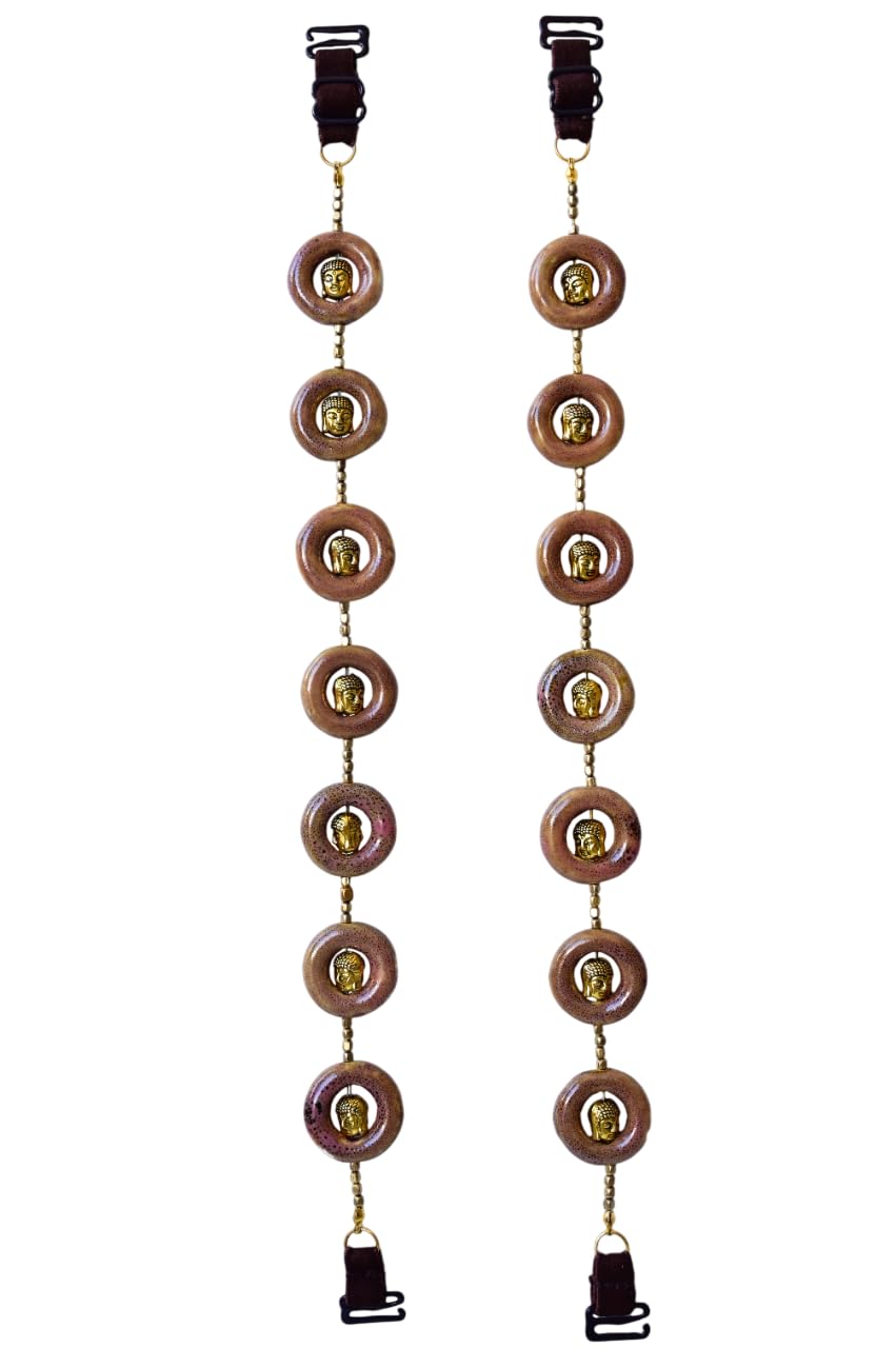the ramp rush Mystic Loop Decorative Bra Straps for Women | Luxury Beaded Shoulder Jewellery with Buddha-Inspired Rings | Fashion Support Accessory for Saree, Party & Resort Wear (1 Pair)_Parent-picture-38